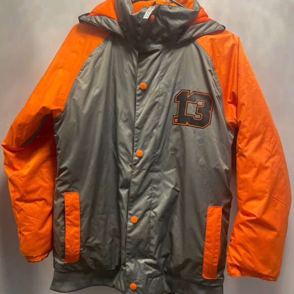 Burton Men XL Orange & Gray Jacket With Hood & Pockets - Picture 2 of 14
